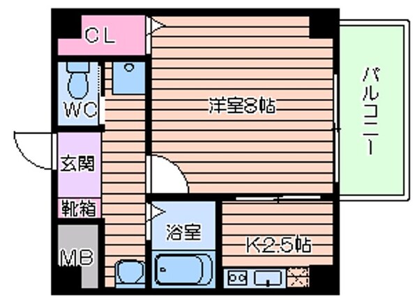 エレガンス長居の物件間取画像